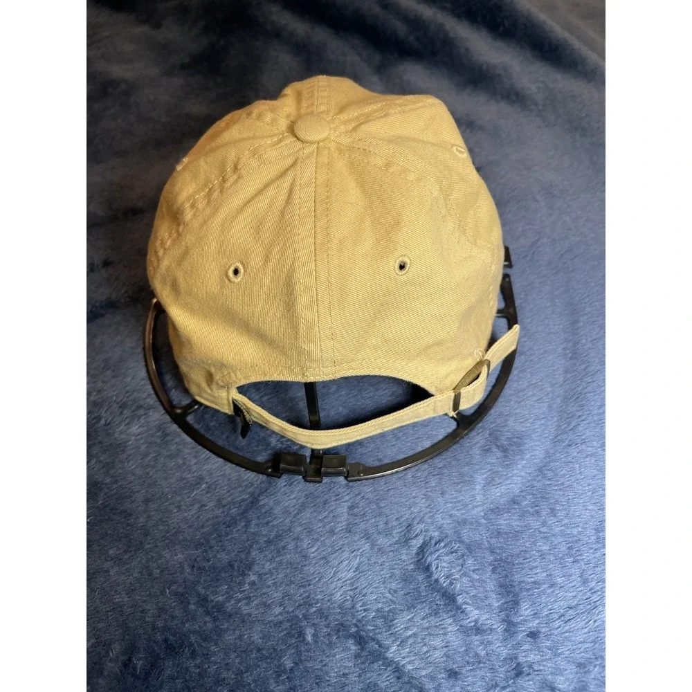 New Orleans Saint Hat 47 Brand Distressed Khaki Tan Cotton Strapback Dad Hat